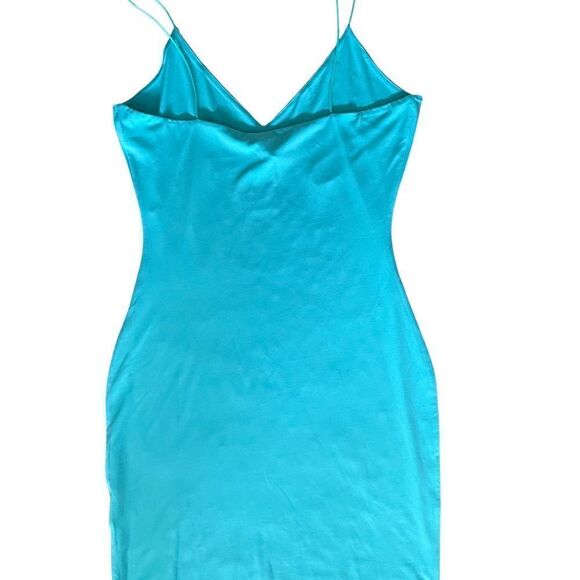 Fashion Nova ~ MINT GREEN ~ Sweet Talker Double Lined Mini dress ~ size Large - Picture 4 of 8